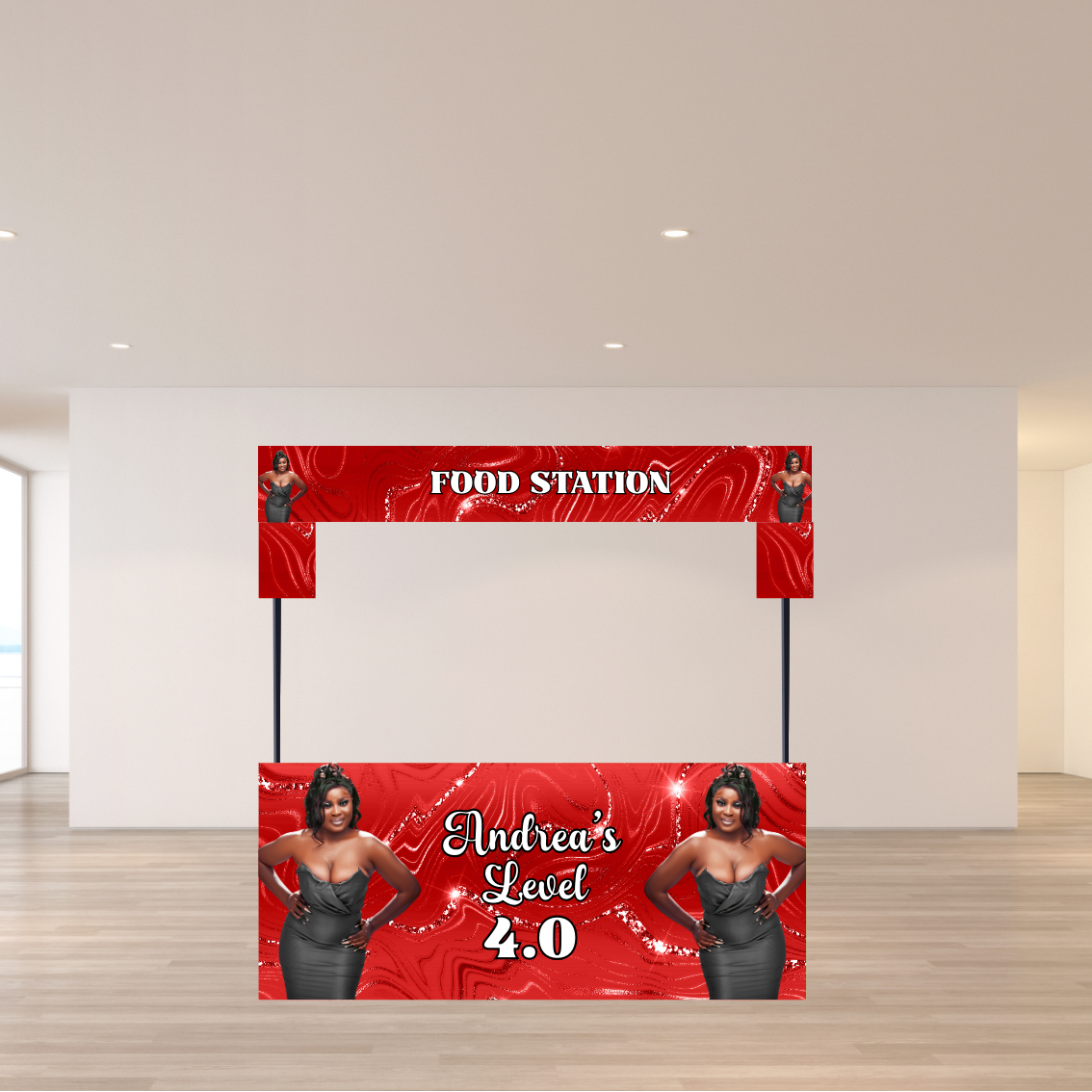 Custom Food Stall Signs - Luxury Event Catering Displays