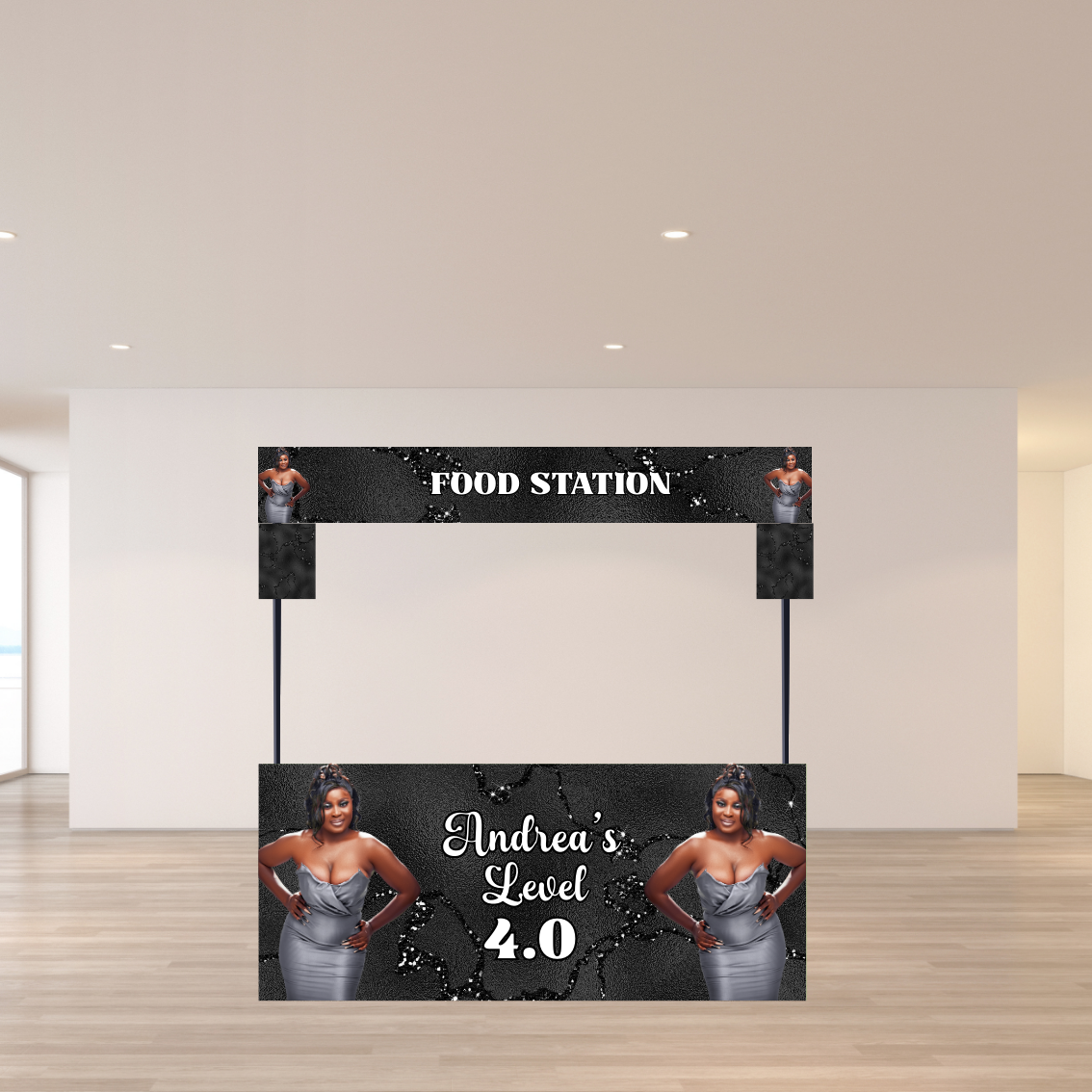 Custom Food Stall Signs - Luxury Event Catering Displays
