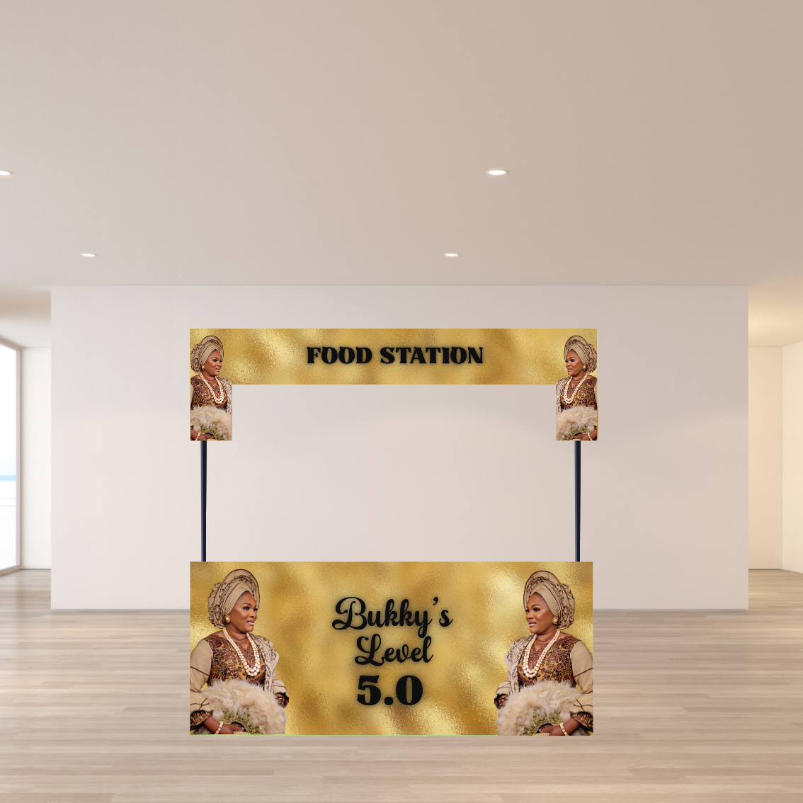 Custom Food Stall Signs - Luxury Event Catering Displays