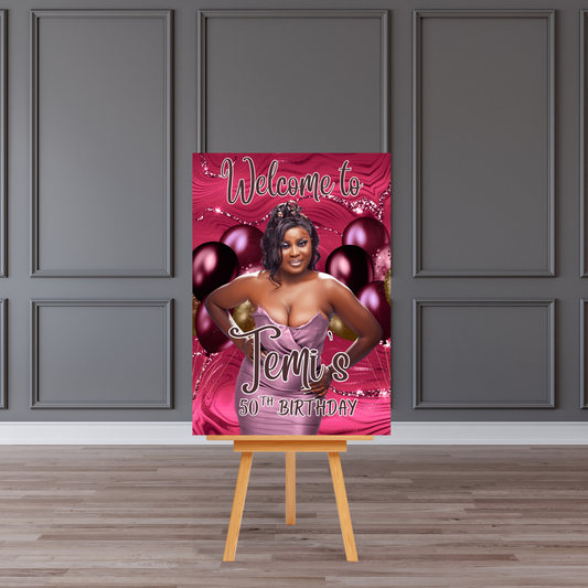 Luxury Personalized Welcome Board - "Level 5.0" Birthday Edition