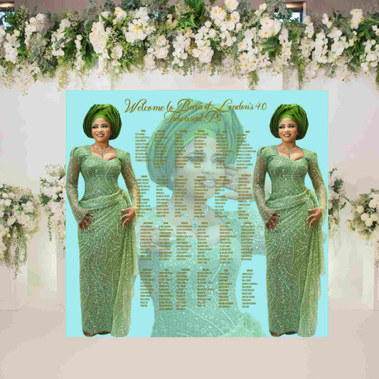 Elegant Guest Seating Chart Backdrop | Custom Wedding & Event Seating Board