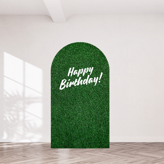 Football Grass Birthday Backdrop | Green Turf Arch Party Banner | Sports Theme Birthday Decoration UK